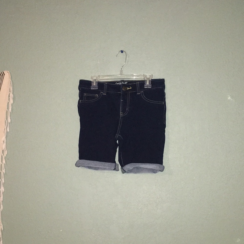 Dark wash jeggings shorts